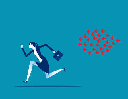 Business people work until dizzy. Business office people conceptのイラスト素材