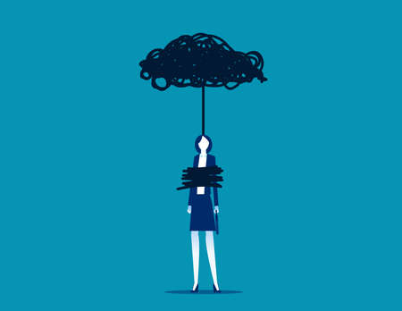 Business fears and problems.  Business trapped conceptのイラスト素材