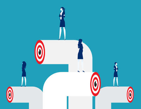 Business target direction planning. Stock vector illustrationのイラスト素材