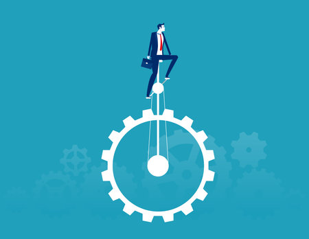 Gear driven business. Global to spin a successful businessのイラスト素材
