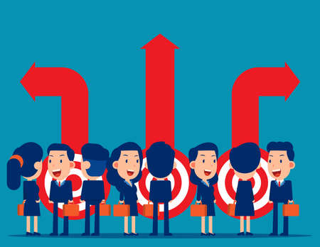 Team and partner consult of business target diriection for start upのイラスト素材