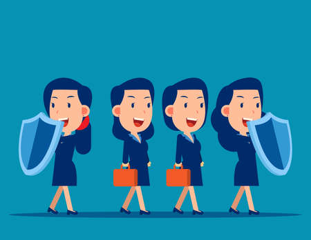 Customer protection and security. Protect VIP assetsのイラスト素材