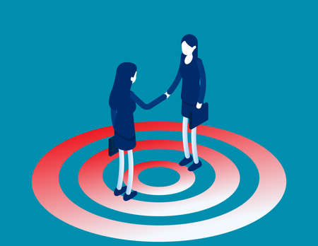 Business reach agreement. Shake hands stock vector illustrationのイラスト素材