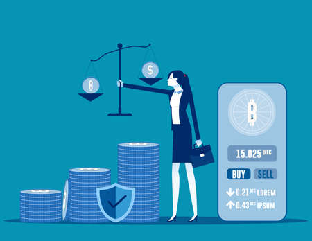 Growth of bitcoin rate. Earnings on cryptocurrency, Invest in bitcoinのイラスト素材