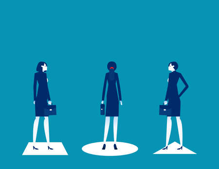 Standing different plan. Business team and partner conceptのイラスト素材