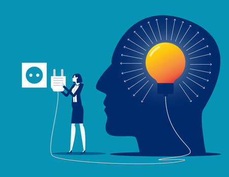 Mentoring to help in mind confusion. Solution and clear head about future vector illustrationのイラスト素材