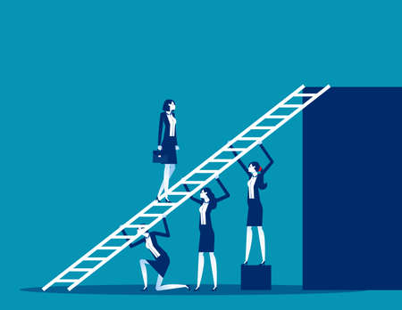Business team work support and collaboration. Encouragementのイラスト素材