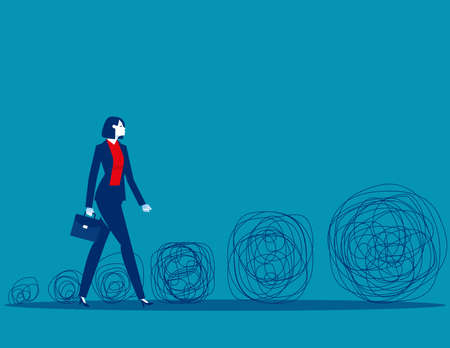 Business person with growing problem. Business problems conceptのイラスト素材