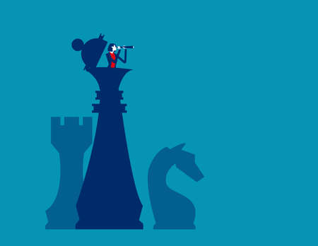 Plan ahead to win business competition. Success strategyのイラスト素材