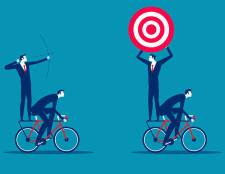 Business team with partner for successful. Business goal concept