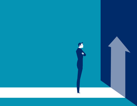 Foun the direction of the change. Business direction vector illustrationのイラスト素材