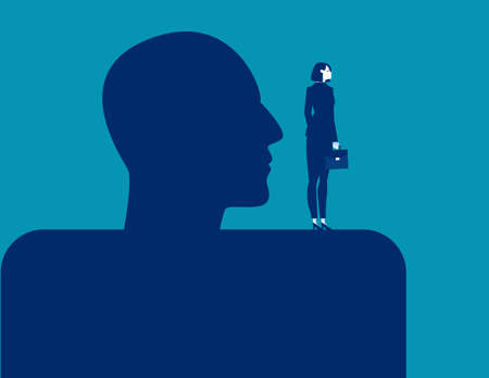 The path of the ups and downs of business person. Business vector illustrationのイラスト素材