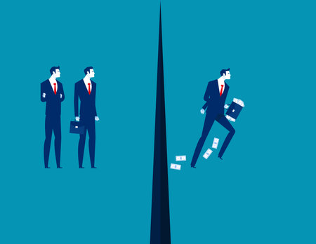 Business shadow head arrow and direction. Business vector illustrationのイラスト素材