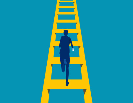 Startup entrepreneur. Business beginnings and business market vectorのイラスト素材