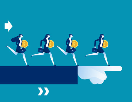 Business person with investment. Business stock market vector illustrationのイラスト素材