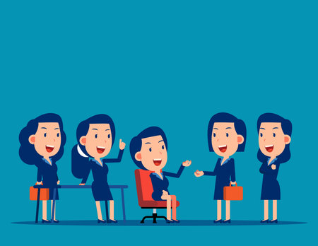 Business colleagues team arguing having dispute in office. Business conflict and teamwork problemのイラスト素材