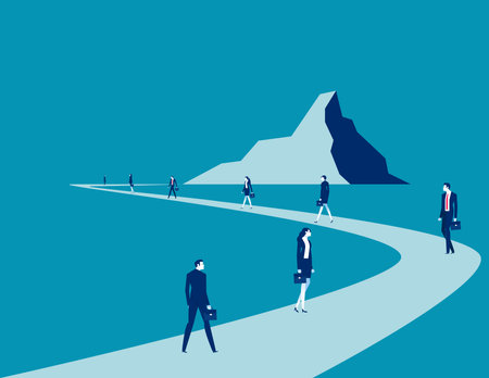 Business ambition and goal achievement. Business vector illustrationのイラスト素材