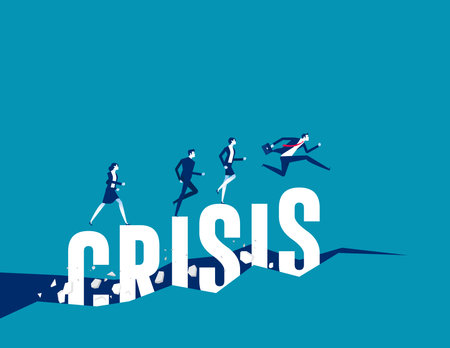 Financial crisis of unemployment. Business vector illustrationのイラスト素材