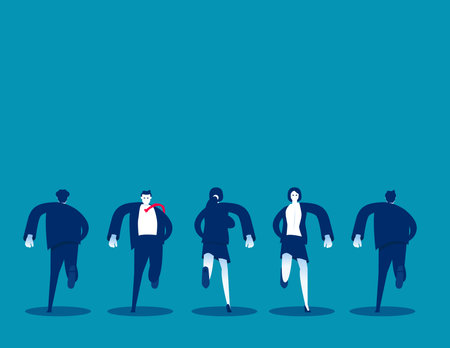 Competition for career. Business development vector conceptのイラスト素材