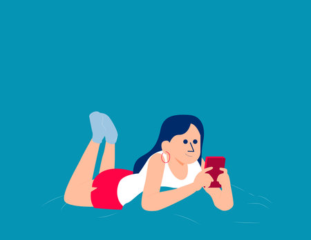 Person with react. Business vector illustration conceptのイラスト素材