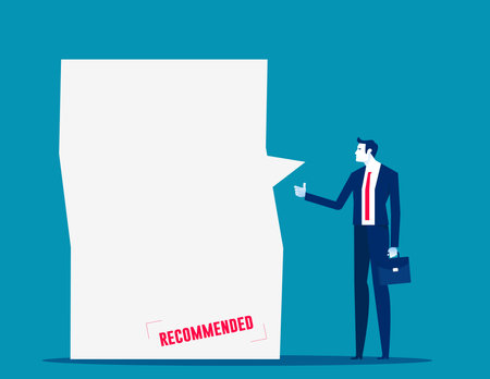 Recommendation letter. Business vector illustration conceptのイラスト素材
