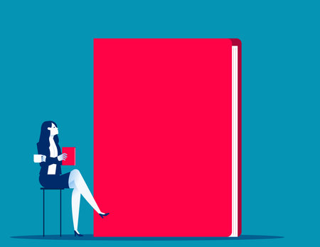 Instruction manual. Business vector illustration conceptのイラスト素材