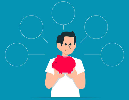 Personal finance management and budget. Expense planning vector conceptのイラスト素材