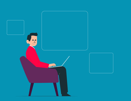 Online on financial transaction. Statistics report vector conceptのイラスト素材