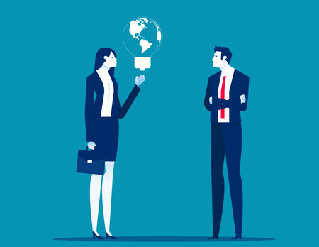 Creativity and new ideas. Business visionary technology vector conceptのイラスト素材