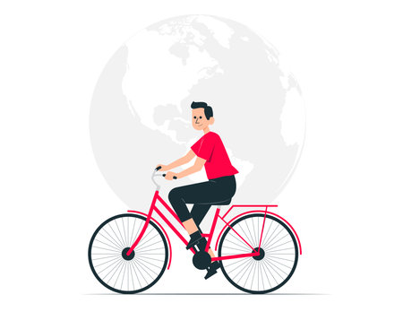 World bicycle day. International bicycle holiday vector conceptのイラスト素材