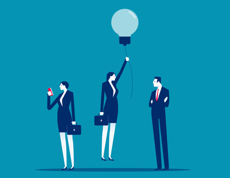 Business Leadere with think different. vector illustration conceptのイラスト素材