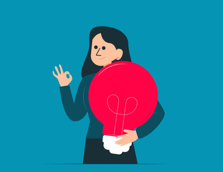 Person is showing a gesture okay. Best idea successfulのイラスト素材