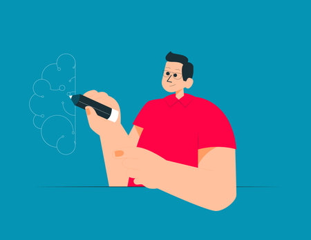 Computer science concept illustrations set. Characters integrating with innovative technology, studying deep learning, data mining and microprocessor programming. Vector illustrationのイラスト素材