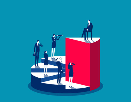 Leadership and challenge. Business financial occupation vector flat styleのイラスト素材