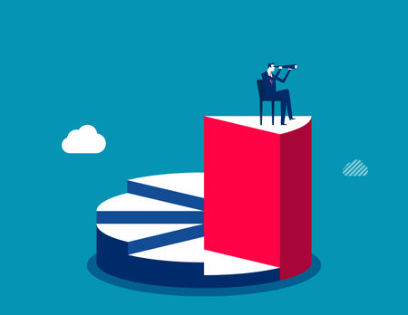 Business finance and investment. Business vector flat styleのイラスト素材