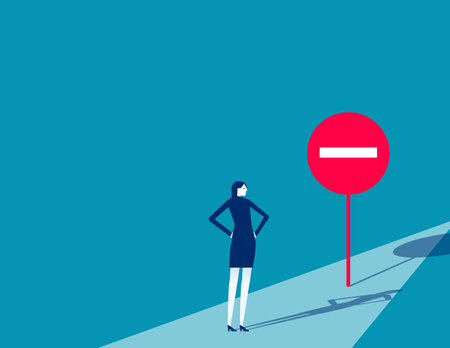 Prohibited or Dangerous Warnings, Professional or Business Setbacksのイラスト素材