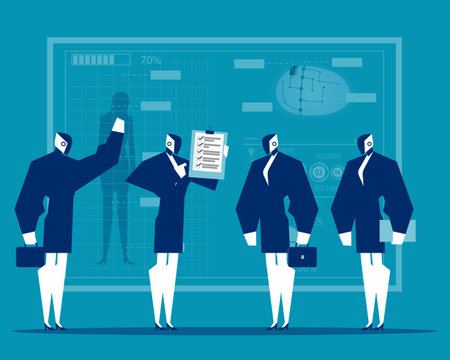 Robot. Artificial intelligence analysis results human bodyのイラスト素材