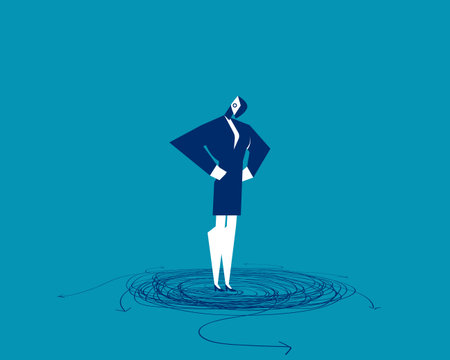 Robot. Artificial intelligence confusion at directionのイラスト素材