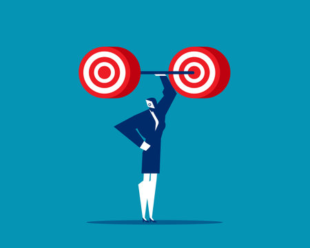 Robot. Artificial intelligence with target weightliftingのイラスト素材