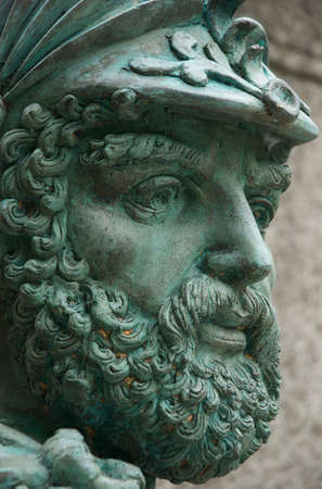 rusty old brass copper antique statue の写真素材