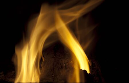 Beautiful flame over black background