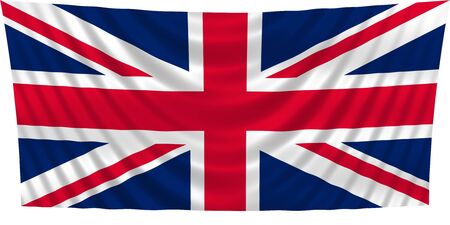 Illustration of Great Britain flag waving in the wind (see more other flags in my collection)の写真素材