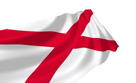 Illustration of Alabama state flag waving in the wind (see more other flags in my collection)の写真素材