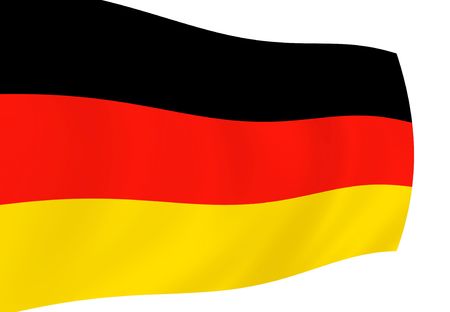 Illustration of Germany flag waving in the windの写真素材