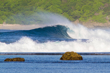 Perfect ocean wave.Indonesia.