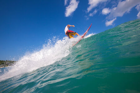 Picture of surfing a wave.Indian ocean.