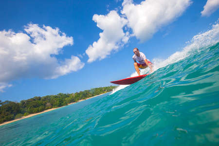 Picture of surfing a wave.Indian ocean.