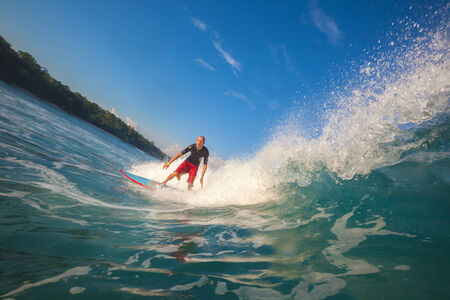 Picture of surfing a wave.Indian ocean.