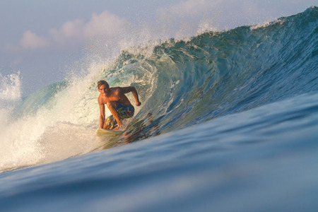 Picture of Surfing a Wave Sumbawa Island  Indonesia 