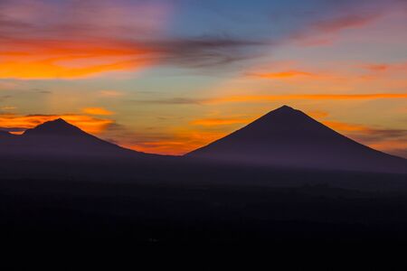 Volcano Agung at Sunrise Time,Bali,Indonesia.